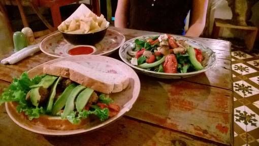 Sandwiches and salad at Hanoi Social Club