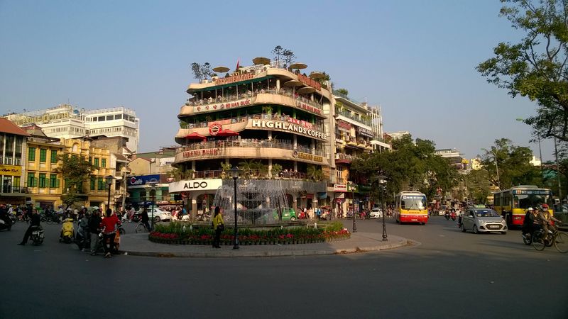 Roundabout in Hanoi, Vietnam