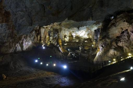 The stunning view inside Paradise Cave
