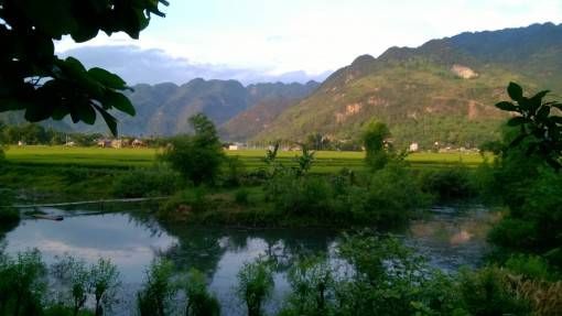 The view from our bungalow in Mai Chau