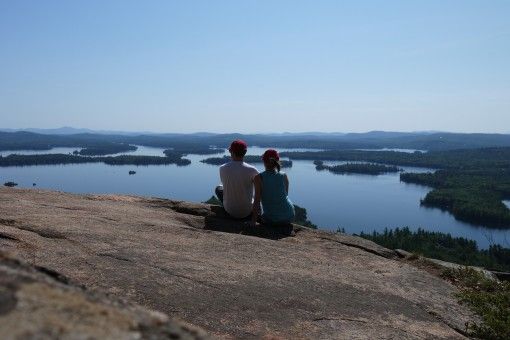 Us overlooking Squam Lake, New Hampshire