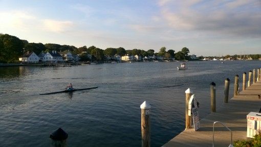 Rowing on Mystic River, CT