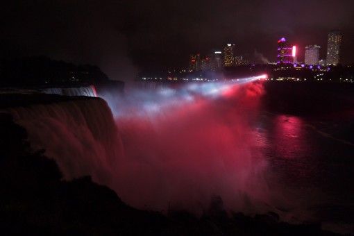 The nightly illuminations of Niagara Falls