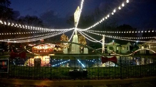 Christmas light display in Franklin Square, Philadelphia