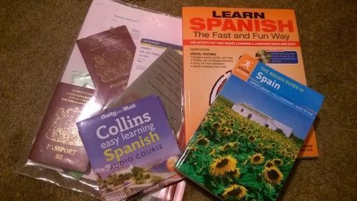 Spain guidebook, Spanish study book & CDs