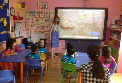 Hannah teaching at an international school in Hanoi