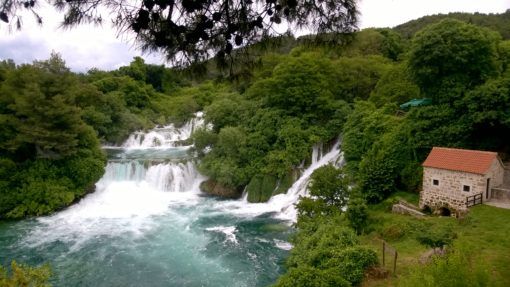 Waterfalls and forest in Krka National Park, Croatia