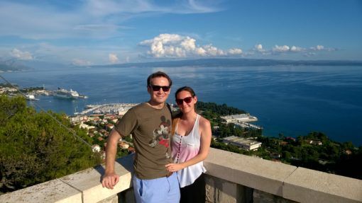 Us at the top of Marjan Park in Split, Croatia