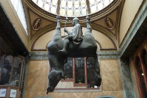 The Dead Horse statue in Prague, Czech Republic 