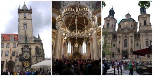 Collage of St Nicholas Church in Prague