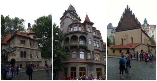 Buildings in the Jewish Quarter of Prague