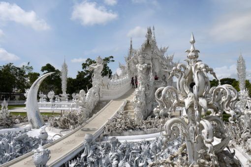 The cycle of rebirth bridge at the White Temple in Chiang Rai 