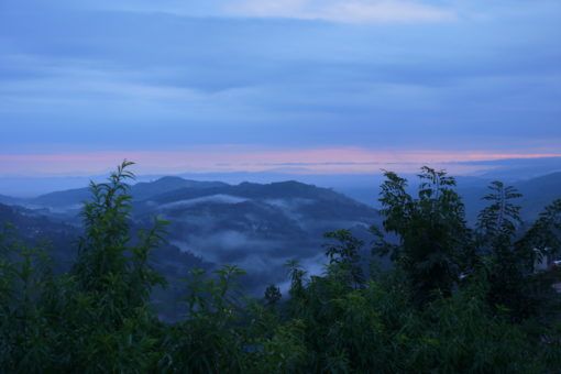 Sunrise over the mountains in Mae Salong, Thailand