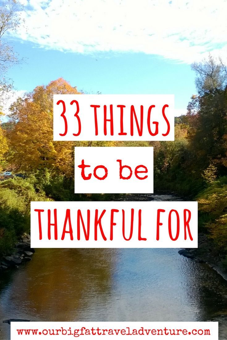 33 things to be thankful for, Pinterest Poster