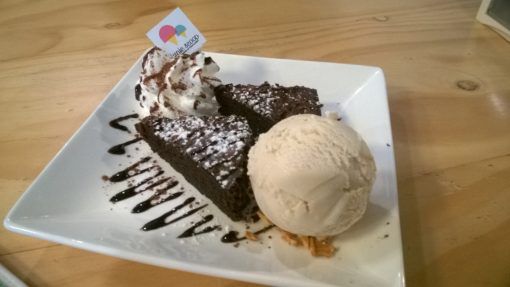 Brownie and ice cream from Janie's Scoop, Chiang Mai, Thailand 