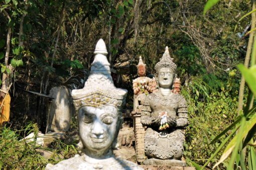Stone Buddhist Statues at Wat Pha Lat, Chiang Mai