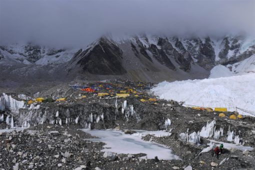 The tents at Everest Base Camp in Nepal