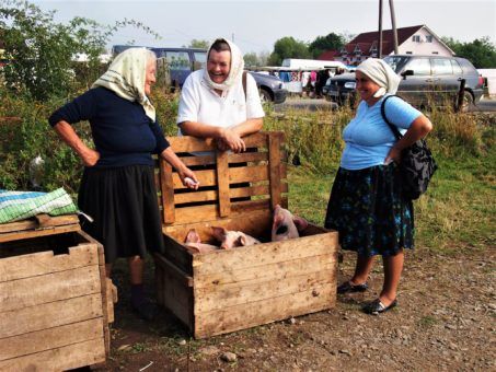 local villagers in Breb, Romania