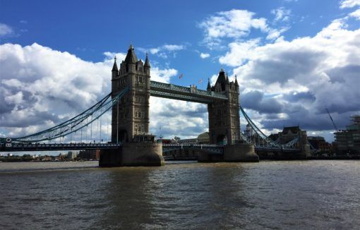Cruise down the Thames and see sights like Tower Bridge, one of the top sights when visiting London