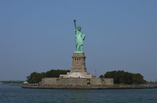 The Statue of Liberty on Liberty Island, New York