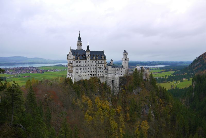 Neuschwanstein Castle from the Marienbrucke Bridge, Germany