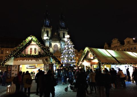 Church of Our Lady Before Tyn at Christmas in Prague