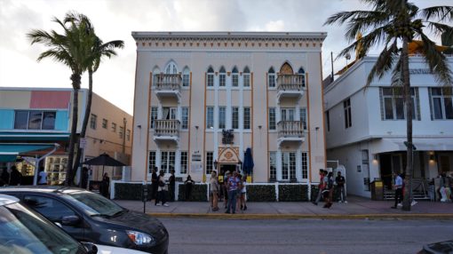 One of many Art-Deco buildings on Ocean Drive, Miami