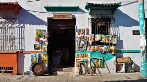 Decorative shopfront in Cartagena, Colombia