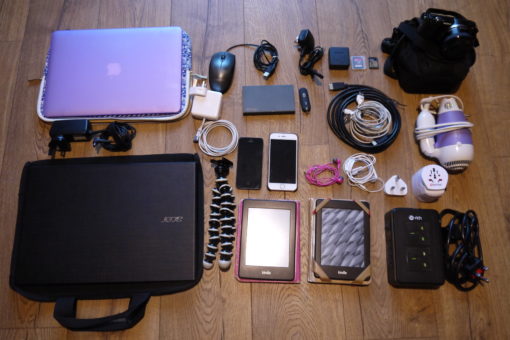 Our electronics for our South America Trip
