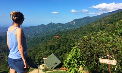 Amy taking in the view at Casa Elemento Minca Colombia