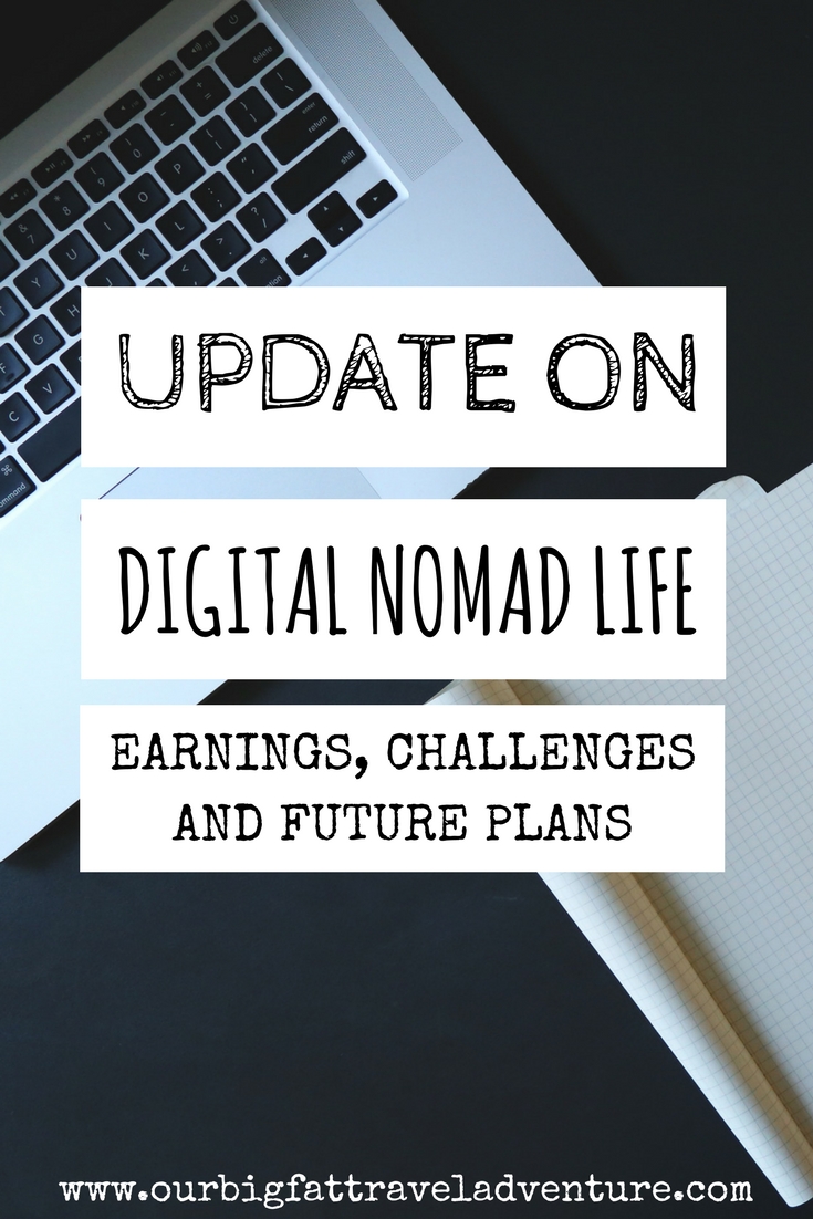 update on digital nomad life, pinterest pin