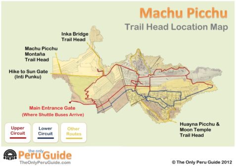 machu picchu trailhead map