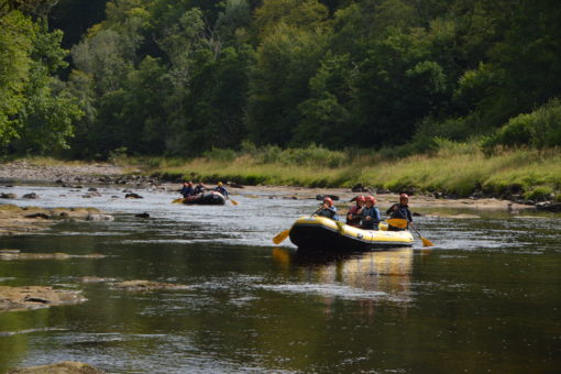 White water rafting on the Scottish adventure yoga retreat 