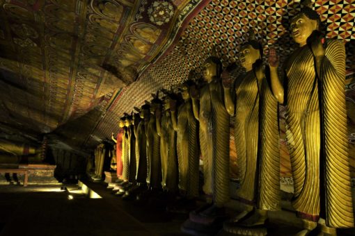 Buddha statues at The Dambulla Cave Temples, Sri Lanka