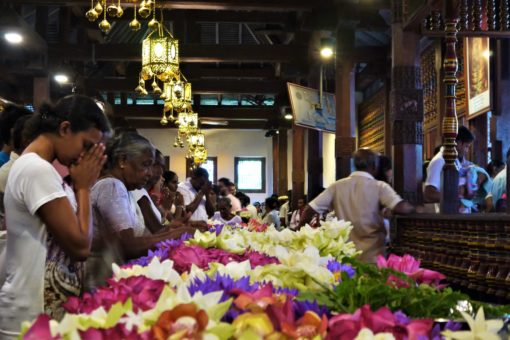 The morning Puja at the Temple of the Sacred Tooth Relic, Kandy