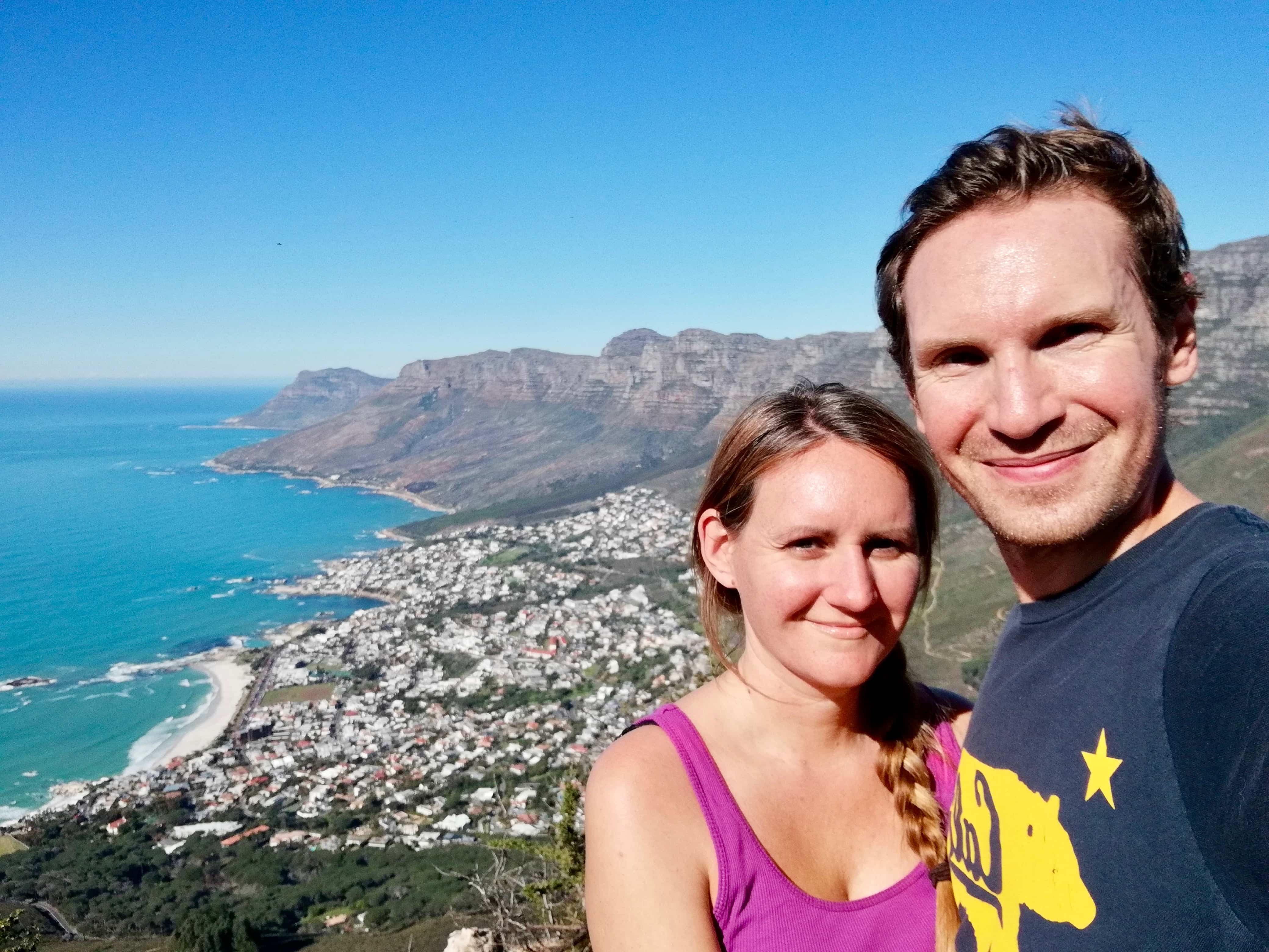 Us hiking Lion's Head in Cape Town