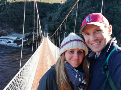 Us in Garden Route National Park, South Africa