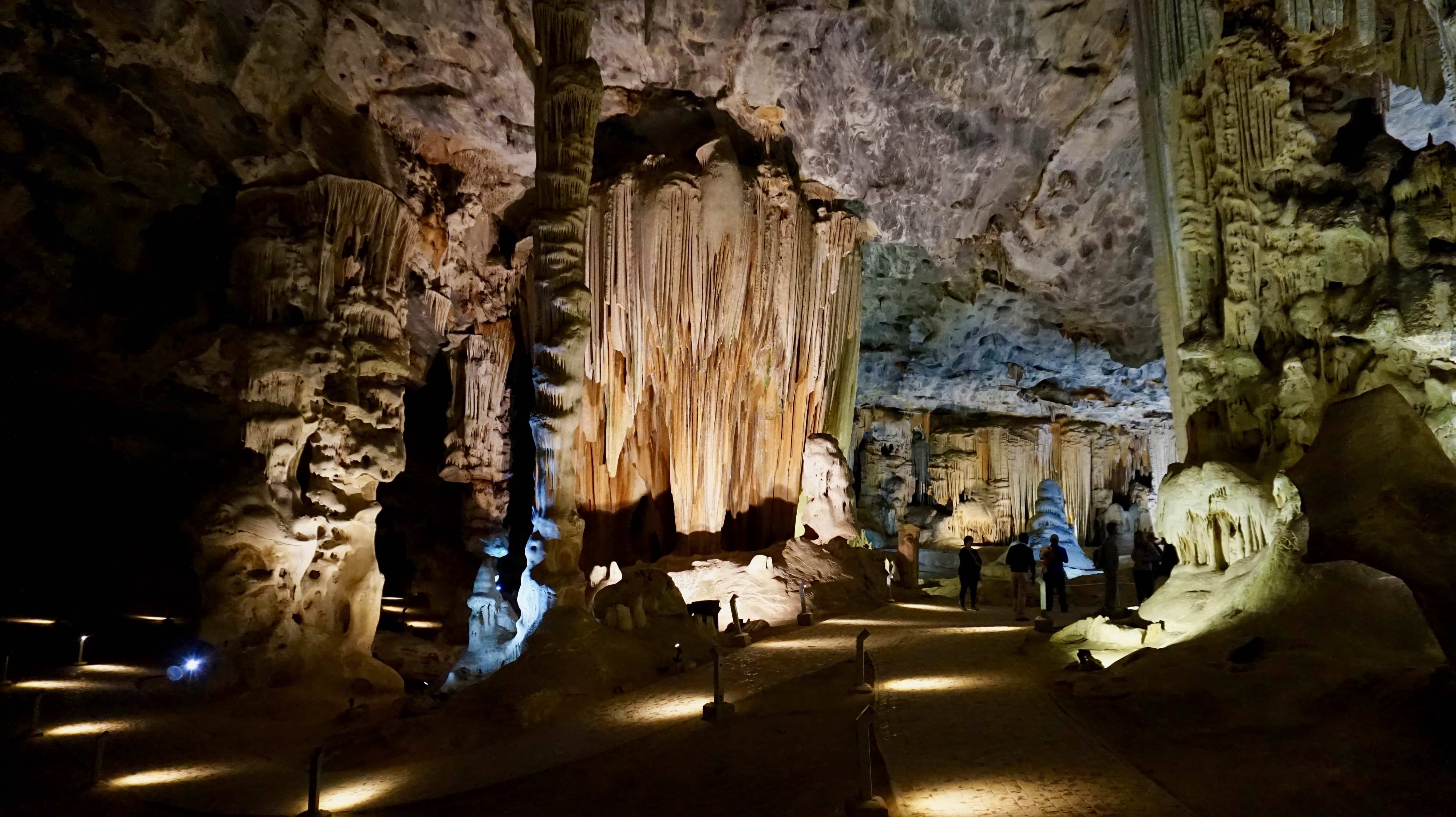 Stalactites and stalagmites at the Cango Caves in South Africa 