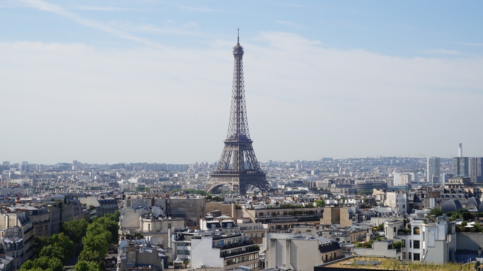 View of the Eiffel Tower from the Arc de Triomphe, Paris