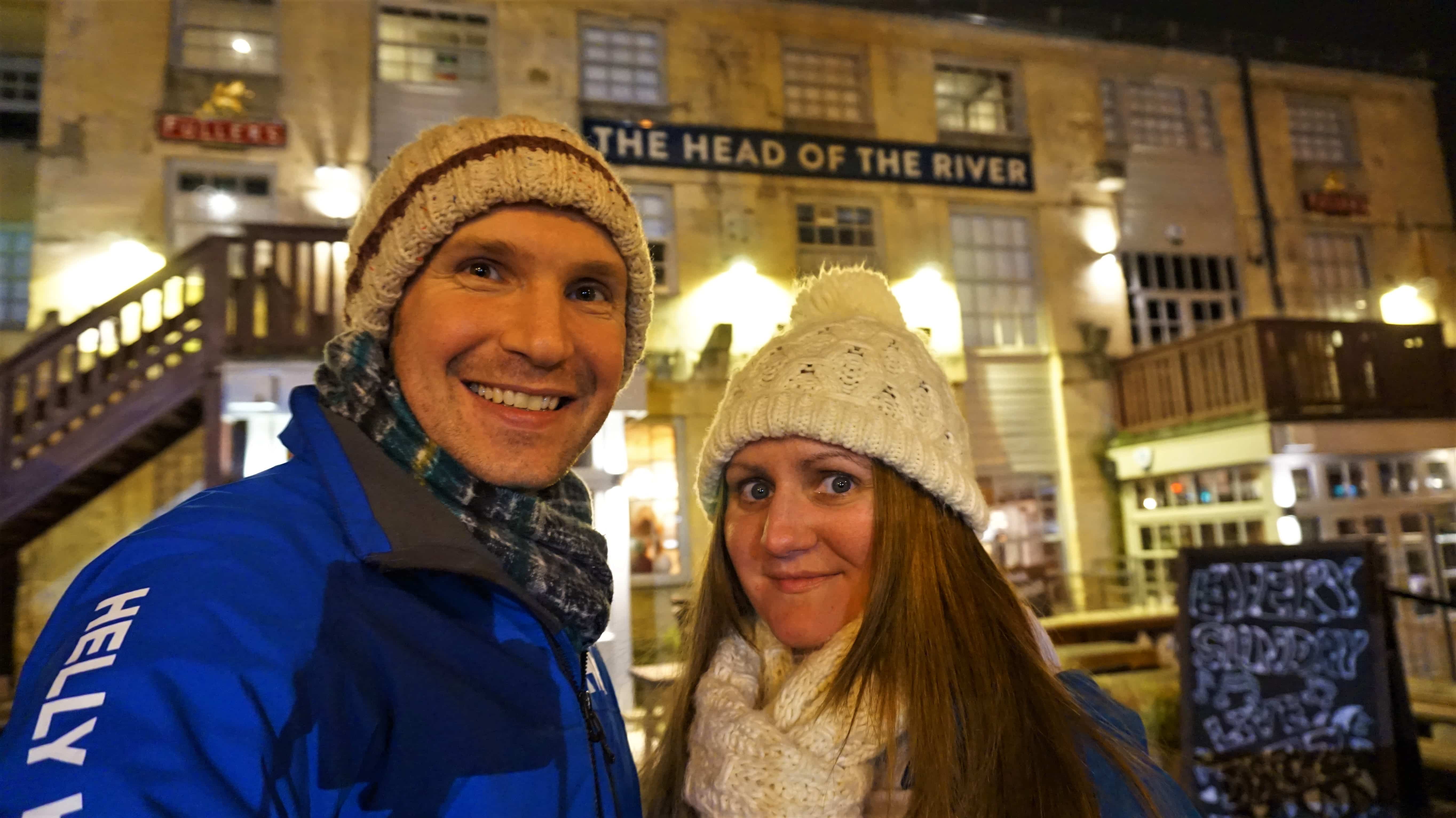 Selfie outside the Head of the River in Oxford
