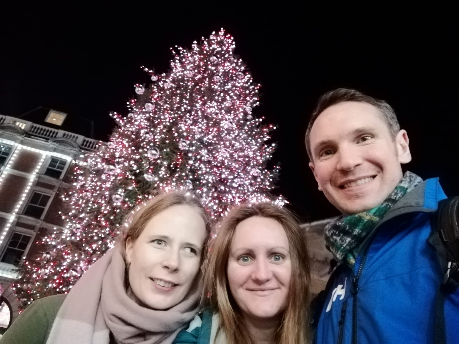 Us and the Christmas Tree in Covent Garden, 2019