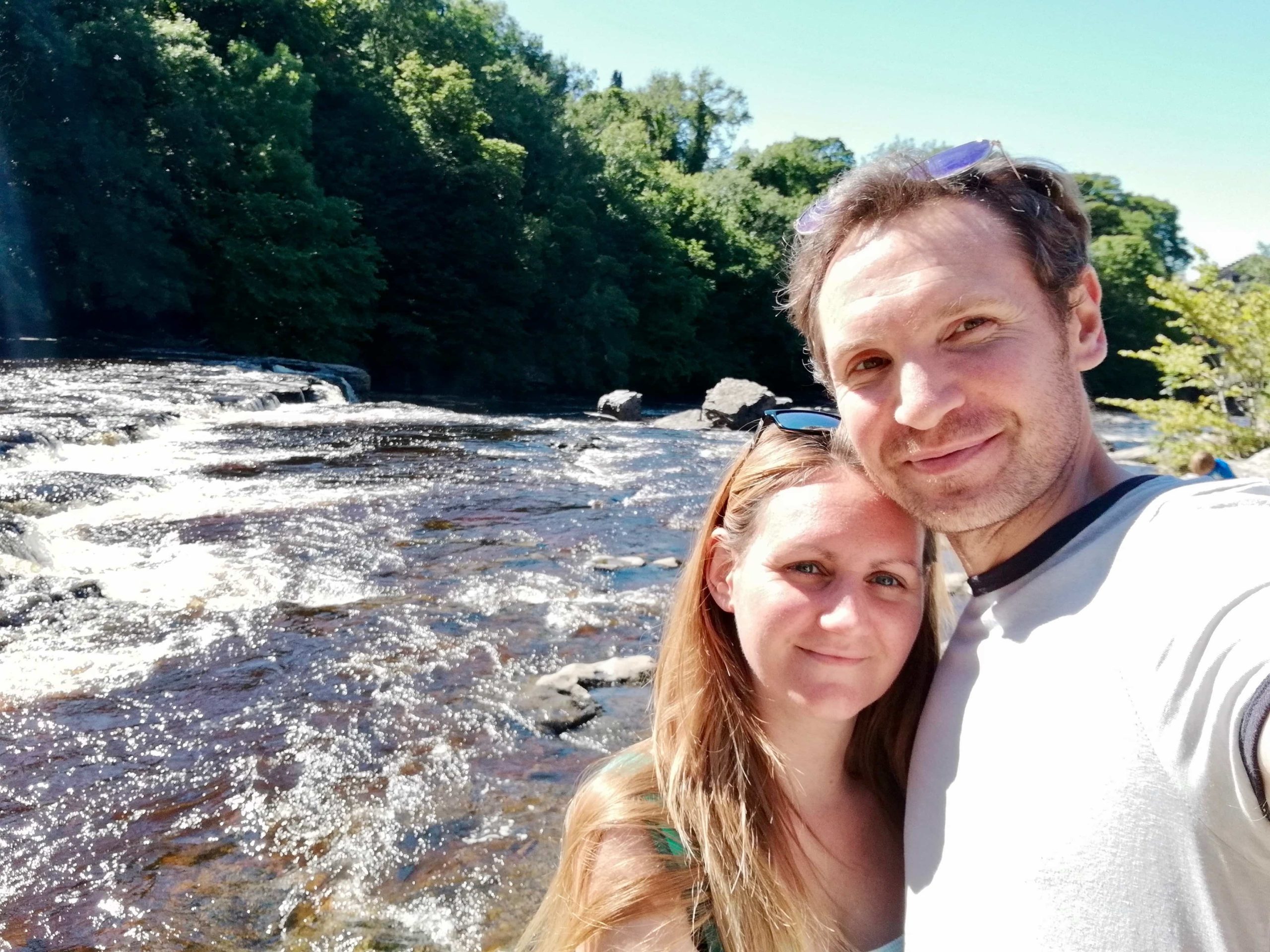Us at Aysgarth Falls, Yorkshire