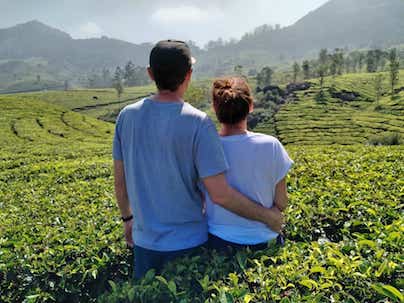 In the tea fields of Munnar, India